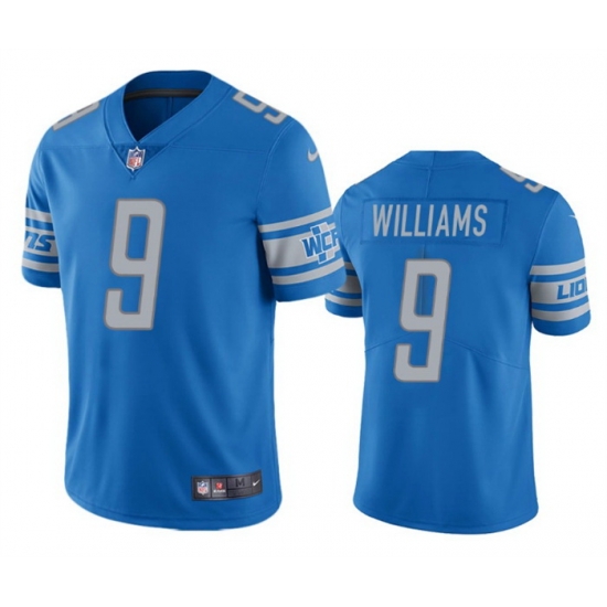 Men Detroit Lions 9 Jameson Williams Blue Vapor Untouchable Limited Stitched Jersey Men Detroit Lions 9 Jameson Williams Blue Vapor Untouchable Limited Stitched Jersey