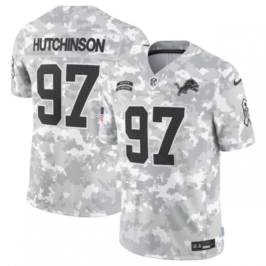 Men Detroit Lions 97 Aidan Hutchinson 2024 Arctic Camo Salute To Service Limited Stitched Football Jersey Men Detroit Lions 97 Aidan Hutchinson 2024 Arctic Camo Salute To Service Limited Stitched Football Jersey
