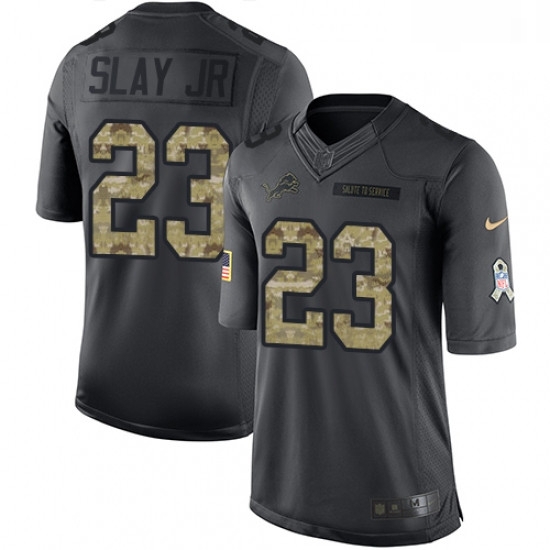 Men Nike Detroit Lions 23 Darius Slay Jr Limited Black 2016 Salute to Service NFL Jersey Men Nike Detroit Lions 23 Darius Slay Jr Limited Black 2016 Salute to Service NFL Jersey