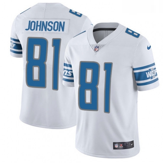 Men Nike Detroit Lions 81 Calvin Johnson Limited White Vapor Untouchable NFL Jersey Men Nike Detroit Lions 81 Calvin Johnson Limited White Vapor Untouchable NFL Jersey