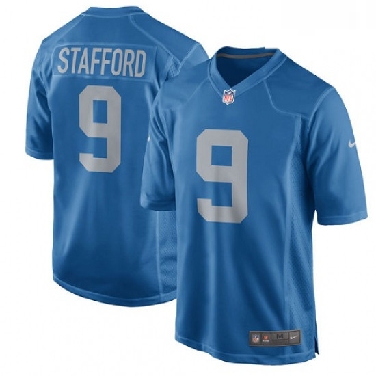 Men Nike Detroit Lions 9 Matthew Stafford Game Blue Alternate NFL Jersey Men Nike Detroit Lions 9 Matthew Stafford Game Blue Alternate NFL Jersey