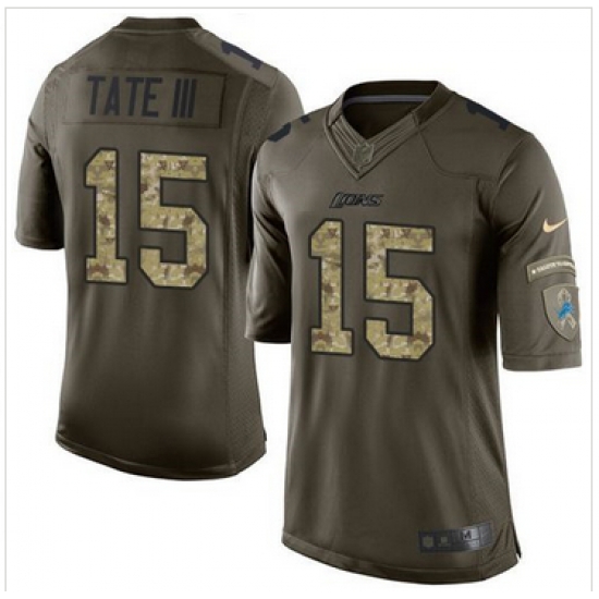 Nike Detroit Lions #15 Golden Tate III Green Men 27s Stitched NFL Limited Salute To Service Jersey Nike Detroit Lions #15 Golden Tate III Green Men 27s Stitched NFL Limited Salute To Service Jersey
