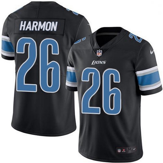 Nike Detroit Lions 26 Duron Harmon Black Men Stitched NFL Limited Rush Jersey Nike Detroit Lions 26 Duron Harmon Black Men Stitched NFL Limited Rush Jersey