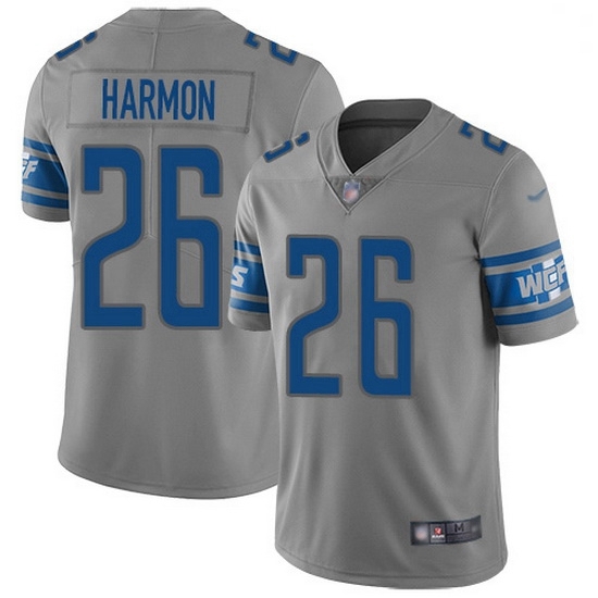Nike Detroit Lions 26 Duron Harmon Gray Men Stitched NFL Limited Inverted Legend Jersey Nike Detroit Lions 26 Duron Harmon Gray Men Stitched NFL Limited Inverted Legend Jersey