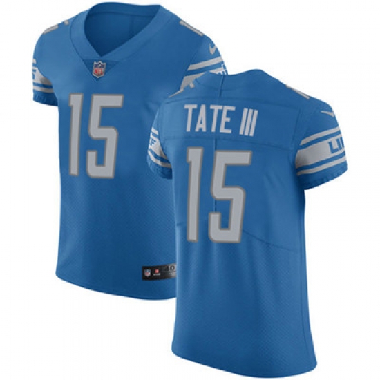 Nike Lions #15 Golden Tate III Blue Team Color Mens Stitched NFL Vapor Untouchable Elite Jersey Nike Lions #15 Golden Tate III Blue Team Color Mens Stitched NFL Vapor Untouchable Elite Jersey