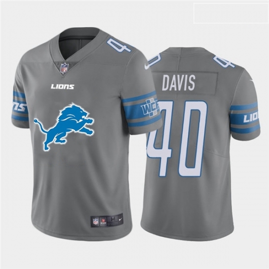 Nike Lions 40 Jarrad Davis Gray Team Big Logo Vapor Untouchable Limited Jersey Nike Lions 40 Jarrad Davis Gray Team Big Logo Vapor Untouchable Limited Jersey
