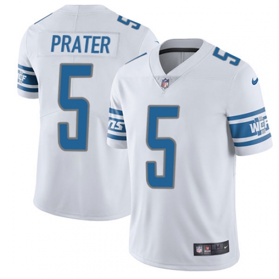 Nike Lions #5 Matt Prater White Mens Stitched NFL Limited Jersey Nike Lions #5 Matt Prater White Mens Stitched NFL Limited Jersey