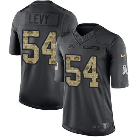 Nike Lions #54 DeAndre Levy Black Mens Stitched NFL Limited 2016 Salute To Service Jersey Nike Lions #54 DeAndre Levy Black Mens Stitched NFL Limited 2016 Salute To Service Jersey