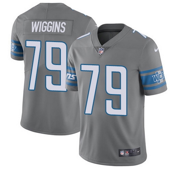 Nike Lions 79 Kenny Wiggins Gray Men Stitched NFL Limited Rush Jersey Nike Lions 79 Kenny Wiggins Gray Men Stitched NFL Limited Rush Jersey