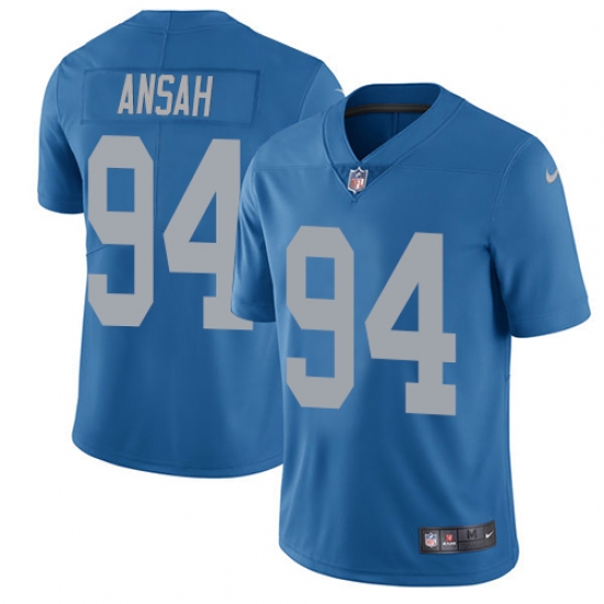 Nike Lions #94 Ziggy Ansah Blue Throwback Mens Stitched NFL Vapor Untouchable Limited Jersey Nike Lions #94 Ziggy Ansah Blue Throwback Mens Stitched NFL Vapor Untouchable Limited Jersey
