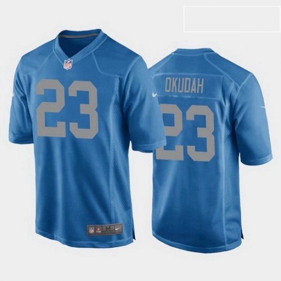men jeff okudah detroit lions blue throwback game jersey men jeff okudah detroit lions blue throwback game jersey