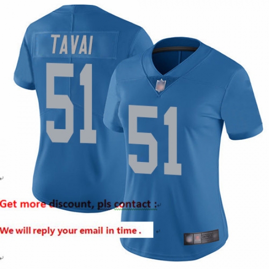 Lions 51 Jahlani Tavai Blue Throwback Women Stitched Football Vapor Untouchable Limited Jersey Lions 51 Jahlani Tavai Blue Throwback Women Stitched Football Vapor Untouchable Limited Jersey