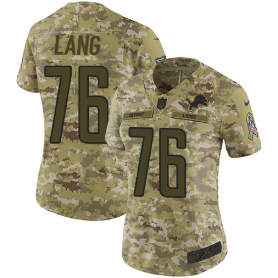 Nike Lions #76 T J Lang Camo Women Stitched NFL Limited 2018 Salute to Service Jersey Nike Lions #76 T J Lang Camo Women Stitched NFL Limited 2018 Salute to Service Jersey