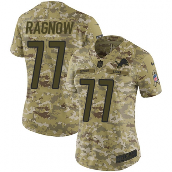 Nike Lions #77 Frank Ragnow Camo Women Stitched NFL Limited 2018 Salute to Service Jersey Nike Lions #77 Frank Ragnow Camo Women Stitched NFL Limited 2018 Salute to Service Jersey