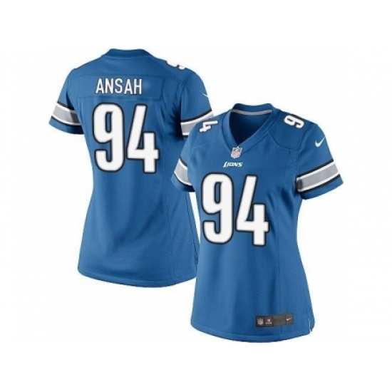 Nike NFL Detroit Lions #94 Ziggy Ansah Elite Women's Light Blue Team Color Jersey Nike NFL Detroit Lions #94 Ziggy Ansah Elite Women's Light Blue Team Color Jersey