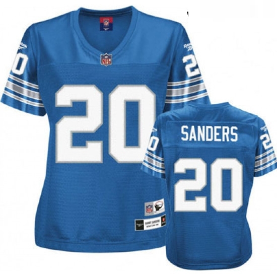 Reebok Detroit Lions 20 Barry Sanders Blue Womens Throwback Team Color Replica Throwback NFL Jersey Reebok Detroit Lions 20 Barry Sanders Blue Womens Throwback Team Color Replica Throwback NFL Jersey
