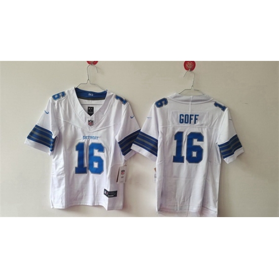 Women Detroit Lions 16 Jared Goff White 2024 F U S E Vapor Limited Stitched Jersey 28Run Smaller 29 Women Detroit Lions 16 Jared Goff White 2024 F U S E Vapor Limited Stitched Jersey 28Run Smaller 29