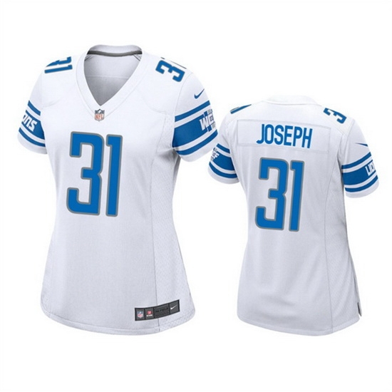 Women Detroit Lions 31 Kerby Joseph White Stitched Jersey 28Run Smaller 29 Women Detroit Lions 31 Kerby Joseph White Stitched Jersey 28Run Smaller 29
