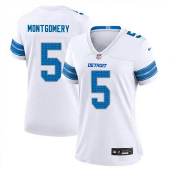 Women Detroit Lions 5 David Montgomery White 2024 F U S E Vapor Limited Stitched Jersey Women Detroit Lions 5 David Montgomery White 2024 F U S E Vapor Limited Stitched Jersey