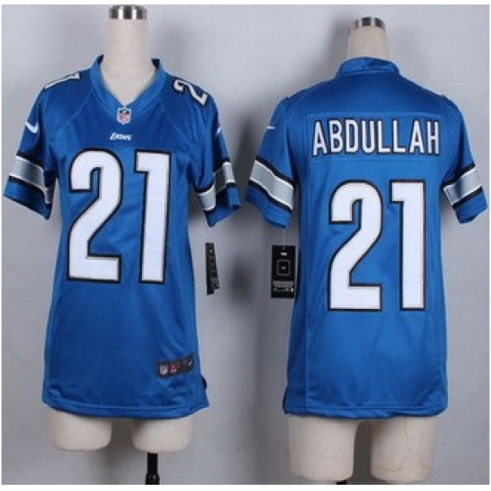 Women New Lions #21 Ameer Abdullah Light Blue Team Color Stitched NFL Elite jersey Women New Lions #21 Ameer Abdullah Light Blue Team Color Stitched NFL Elite jersey