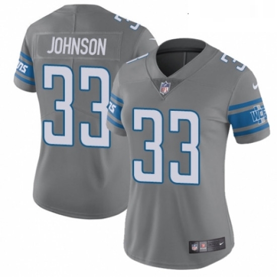 Womens Nike Detroit Lions 33 Kerryon Johnson Limited Steel Rush Vapor Untouchable NFL Jersey Womens Nike Detroit Lions 33 Kerryon Johnson Limited Steel Rush Vapor Untouchable NFL Jersey