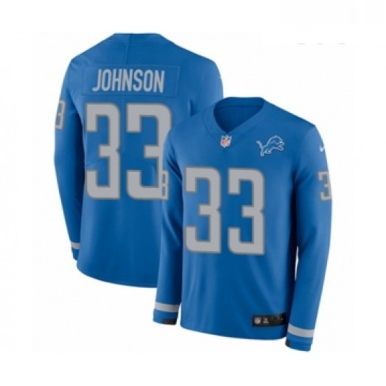 Youth Nike Detroit Lions 33 Kerryon Johnson Limited Blue Therma Long Sleeve NFL Jersey Youth Nike Detroit Lions 33 Kerryon Johnson Limited Blue Therma Long Sleeve NFL Jersey