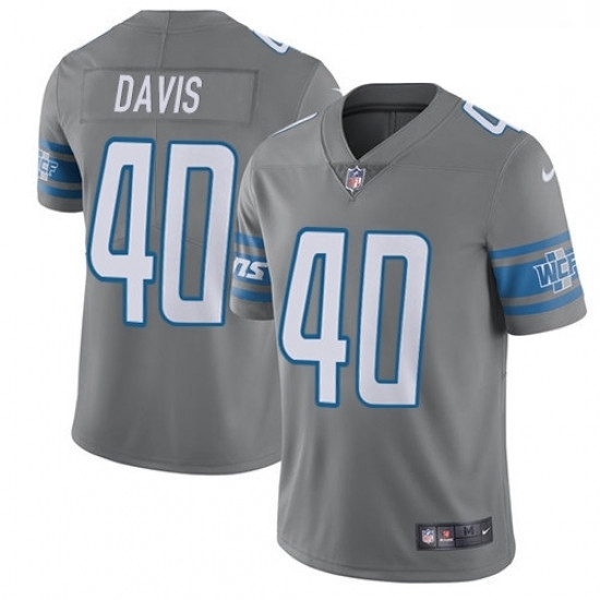 Youth Nike Detroit Lions 40 Jarrad Davis Limited Steel Rush Vapor Untouchable NFL Jersey Youth Nike Detroit Lions 40 Jarrad Davis Limited Steel Rush Vapor Untouchable NFL Jersey