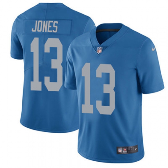 Youth Nike Lions #13 T J Jones Blue Throwback Stitched NFL Vapor Untouchable Limited Jersey Youth Nike Lions #13 T J Jones Blue Throwback Stitched NFL Vapor Untouchable Limited Jersey