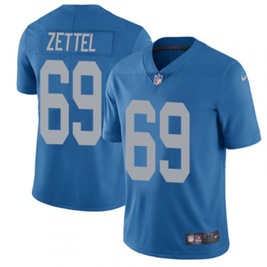 Youth Nike Lions #69 Anthony Zettel Blue Throwback Stitched NFL Vapor Untouchable Limited Jersey Youth Nike Lions #69 Anthony Zettel Blue Throwback Stitched NFL Vapor Untouchable Limited Jersey