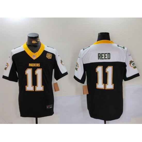 Men Green Bay Packers 11 Jayden Reed Black White 2024 F U S E Home Patch 13 Time World Champions Vapor Untouchable Limited Stitched Jersey Men Green Bay Packers 11 Jayden Reed Black White 2024 F U S E Home Patch 13 Time World Champions Vapor Untouchable Limited Stitched Jersey