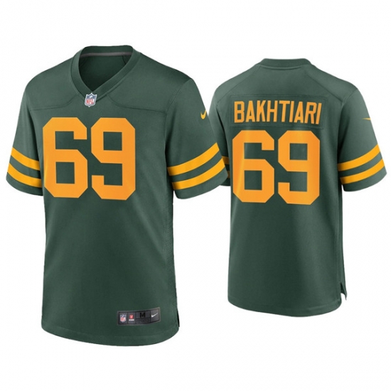 Men Green Bay Packers 69 David Bakhtiari Green Alternate Limited Jersey Men Green Bay Packers 69 David Bakhtiari Green Alternate Limited Jersey