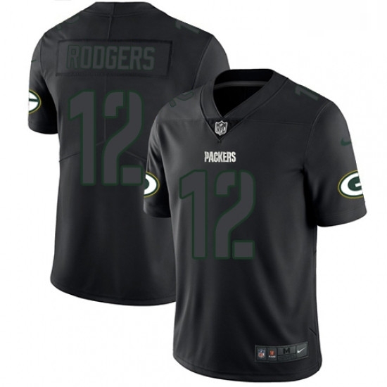 Men Nike Green Bay Packers 12 Aaron Rodgers Limited Black Rush Impact NFL Jersey Men Nike Green Bay Packers 12 Aaron Rodgers Limited Black Rush Impact NFL Jersey