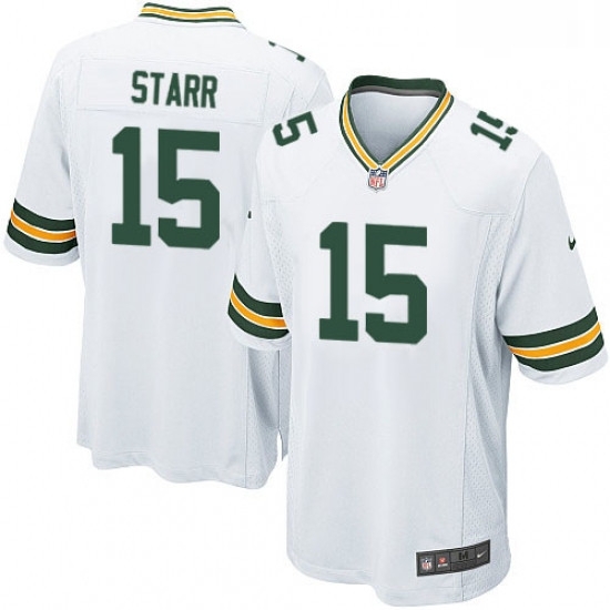 Men Nike Green Bay Packers 15 Bart Starr Game White NFL Jersey Men Nike Green Bay Packers 15 Bart Starr Game White NFL Jersey