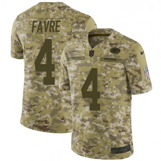 Men Nike Green Bay Packers 4 Brett Favre Limited Camo 2018 Salute to Service NFL Jersey Men Nike Green Bay Packers 4 Brett Favre Limited Camo 2018 Salute to Service NFL Jersey