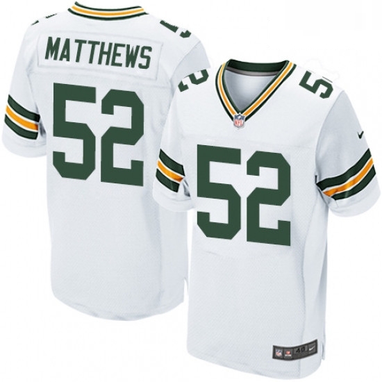 Men Nike Green Bay Packers 52 Clay Matthews Elite White NFL Jersey Men Nike Green Bay Packers 52 Clay Matthews Elite White NFL Jersey