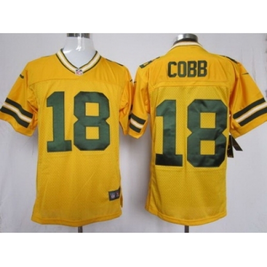 Nike Green Bay Packers 18 Randall Cobb Yellow Elite NFL Jersey Nike Green Bay Packers 18 Randall Cobb Yellow Elite NFL Jersey