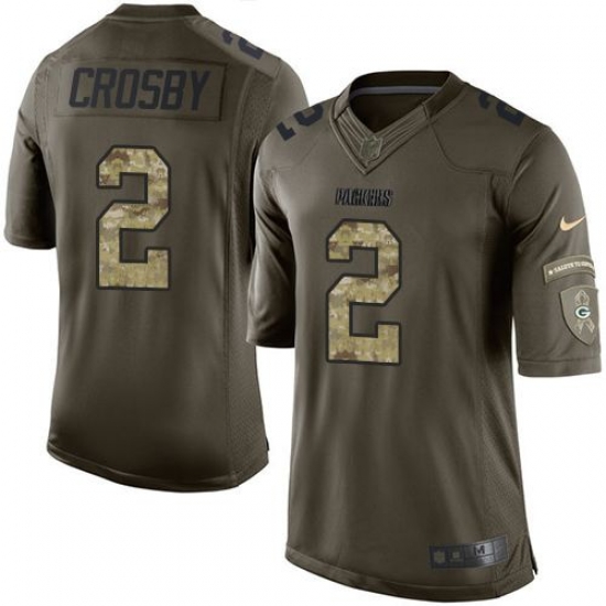 Nike Green Bay Packers #2 Mason Crosby Green Men 27s Stitched NFL Limited Salute To Service Jersey Nike Green Bay Packers #2 Mason Crosby Green Men 27s Stitched NFL Limited Salute To Service Jersey