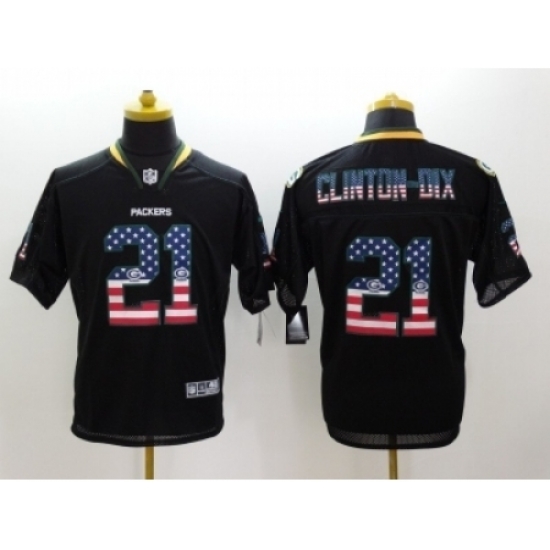Nike Green Bay Packers 21 Ha Ha Clinton-Dix Black Elite USA Flag Fashion NFL Jersey Nike Green Bay Packers 21 Ha Ha Clinton-Dix Black Elite USA Flag Fashion NFL Jersey