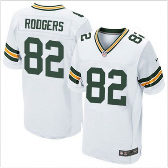 Nike Green Bay Packers #82 Richard Rodgers White Mens Stitched NFL Elite Jersey Nike Green Bay Packers #82 Richard Rodgers White Mens Stitched NFL Elite Jersey
