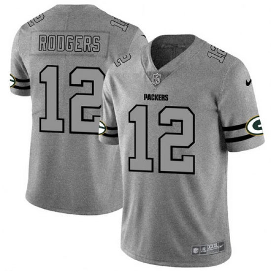 Nike Packers 12 Aaron Rodgers 2019 Gray Gridiron Gray Vapor Untouchable Limited Jersey Nike Packers 12 Aaron Rodgers 2019 Gray Gridiron Gray Vapor Untouchable Limited Jersey
