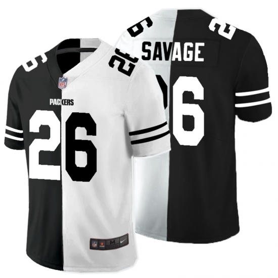 Nike Packers 26 Darnell Savage Jr. Black And White Split Vapor Untouchable Limited Jersey Nike Packers 26 Darnell Savage Jr. Black And White Split Vapor Untouchable Limited Jersey