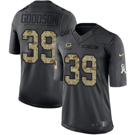 Nike Packers #39 Demetri Goodson Black Mens Stitched NFL Limited 2016 Salute To Service Jersey Nike Packers #39 Demetri Goodson Black Mens Stitched NFL Limited 2016 Salute To Service Jersey
