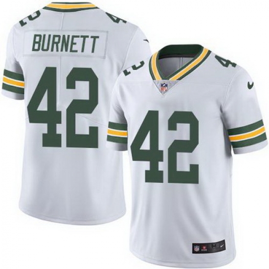Nike Packers #42 Morgan Burnett White Mens Stitched NFL Limited Rush Jersey Nike Packers #42 Morgan Burnett White Mens Stitched NFL Limited Rush Jersey