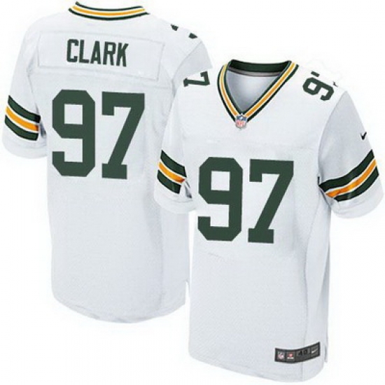 Nike Packers #97 Kenny Clark White Mens Stitched NFL Elite Jersey Nike Packers #97 Kenny Clark White Mens Stitched NFL Elite Jersey