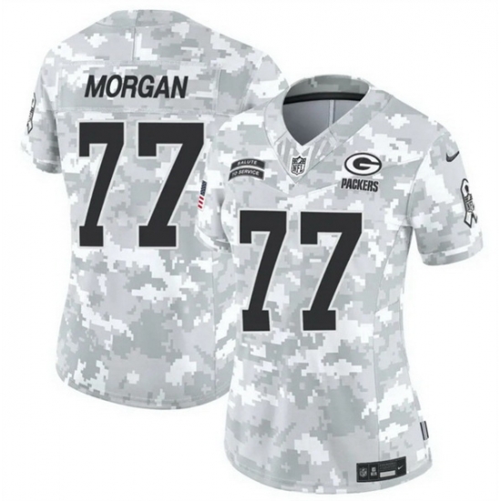 Women Green Bay Packers 77 Jordan Morgan 2024 F U S E Arctic Camo Salute To Service Limited Stitched Football Jersey Women Green Bay Packers 77 Jordan Morgan 2024 F U S E Arctic Camo Salute To Service Limited Stitched Football Jersey