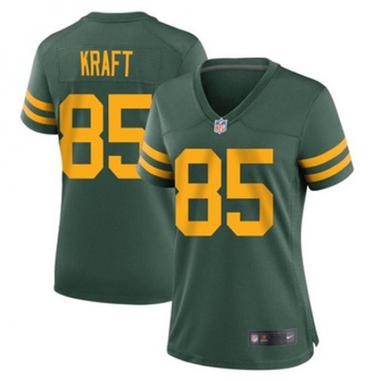 Women Green Bay Packers 85 Tucker Kraft Rush Vapor Untouchable Stitched Football Jersey Women Green Bay Packers 85 Tucker Kraft Rush Vapor Untouchable Stitched Football Jersey