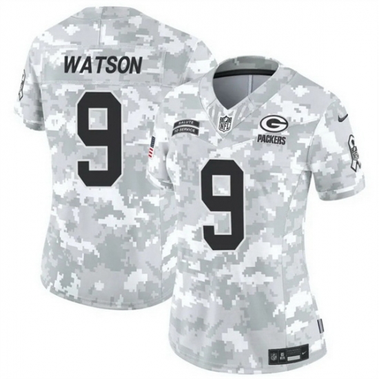 Women Green Bay Packers 9 Christian Watson 2024 F U S E Arctic Camo Salute To Service Limited Stitched Football Jersey Women Green Bay Packers 9 Christian Watson 2024 F U S E Arctic Camo Salute To Service Limited Stitched Football Jersey