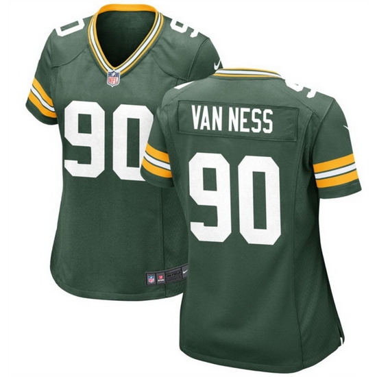Women Green Bay Packers 90 Lukas Van Ness Green 2023 Draft Stitched Game Jersey Women Green Bay Packers 90 Lukas Van Ness Green 2023 Draft Stitched Game Jersey