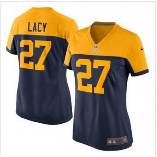 Women New Green Bay Packers #27 Eddie Lacy Navy Blue Alternate Stitched NFL New Elite Jersey Women New Green Bay Packers #27 Eddie Lacy Navy Blue Alternate Stitched NFL New Elite Jersey