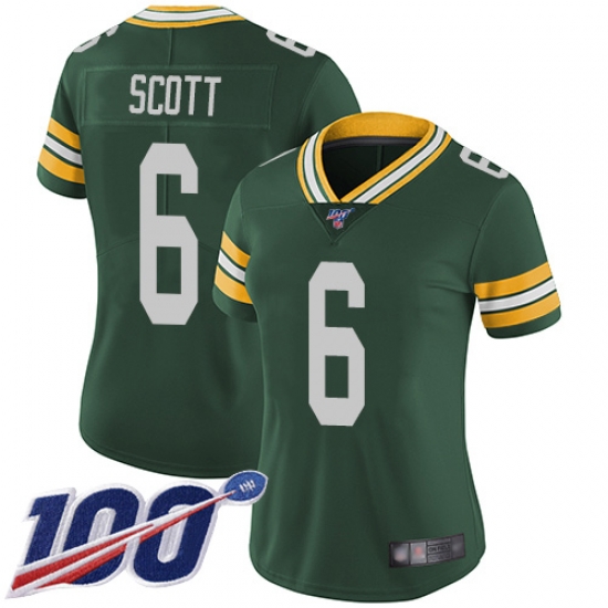 Women Packers 6 JK Scott Green Team Color Stitched Football 100th Season Vapor Limited Jersey Women Packers 6 JK Scott Green Team Color Stitched Football 100th Season Vapor Limited Jersey